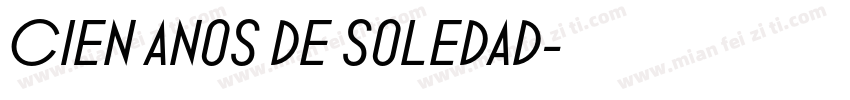 Cien anos de soledad字体转换